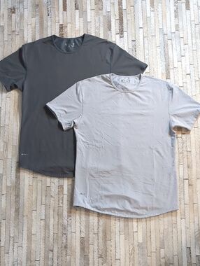 BYLT Premium Basics Dark Gray & Gray Polkadot Short Sleeve T-Shirts Set